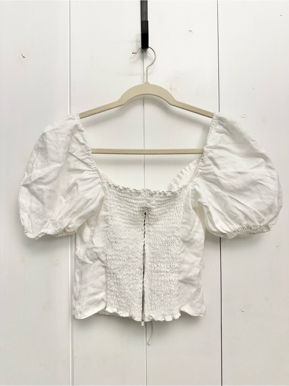 Reformation Rory Linen Top In White Size 2 - Picture 5 of 8